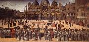 Giovanni Bellini Procession on the Piazza S. Marco oil on canvas